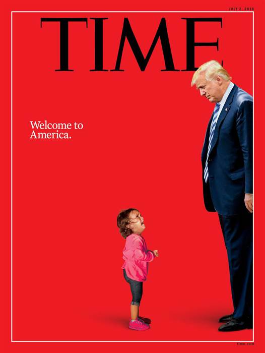 Child and Trump on Time Magazine